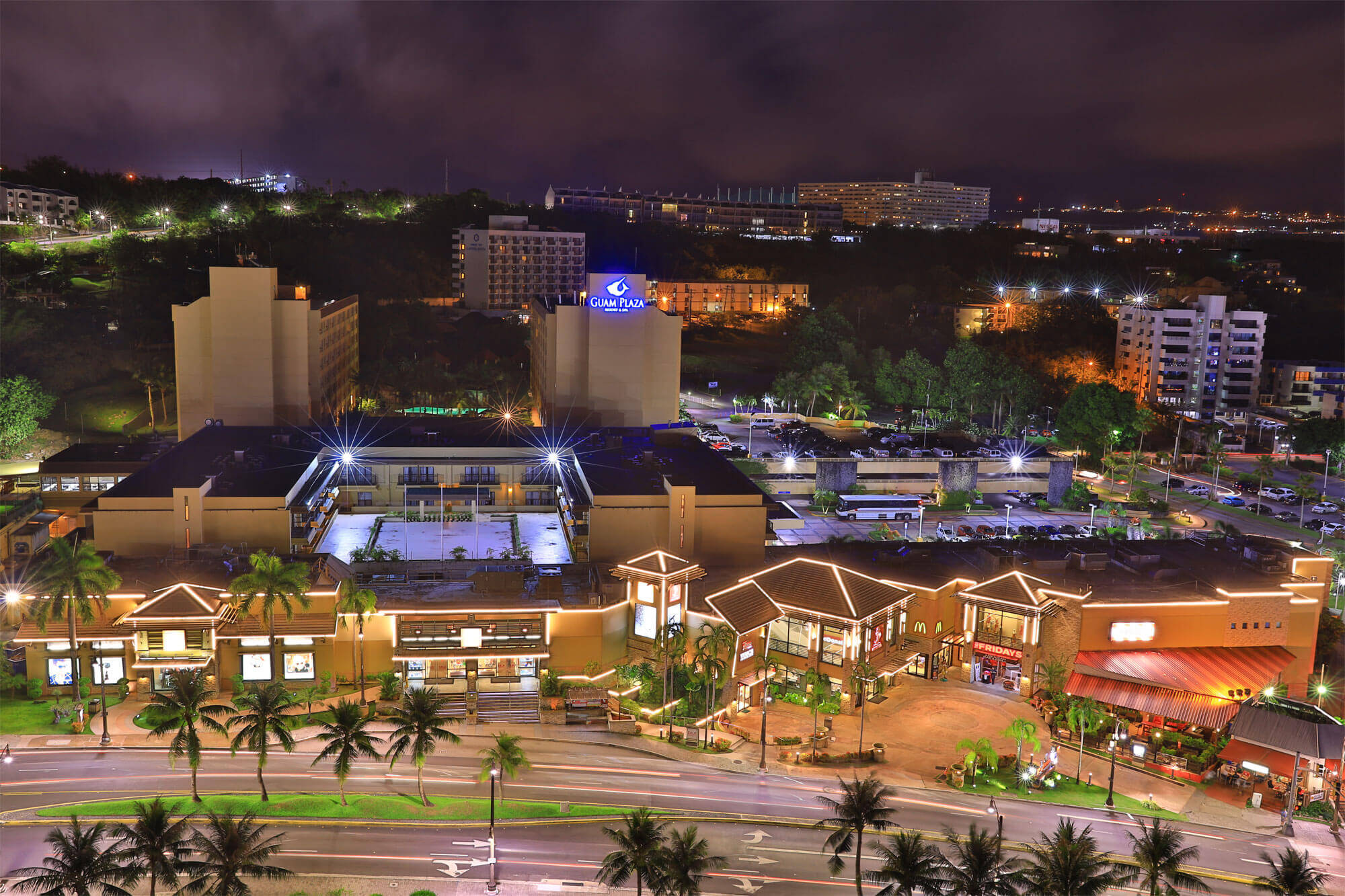 Resort pool with sun loungers